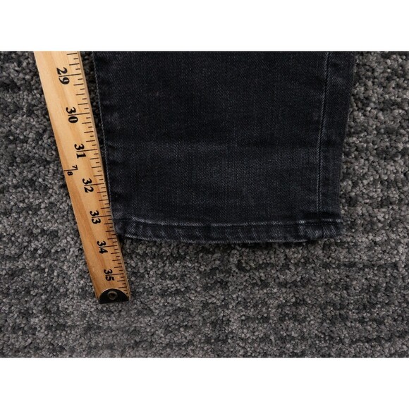 American Eagle Jeans Mens 33x34 Black  Slim Fit Distressed Stretch Denim Preppy - Picture 10 of 15